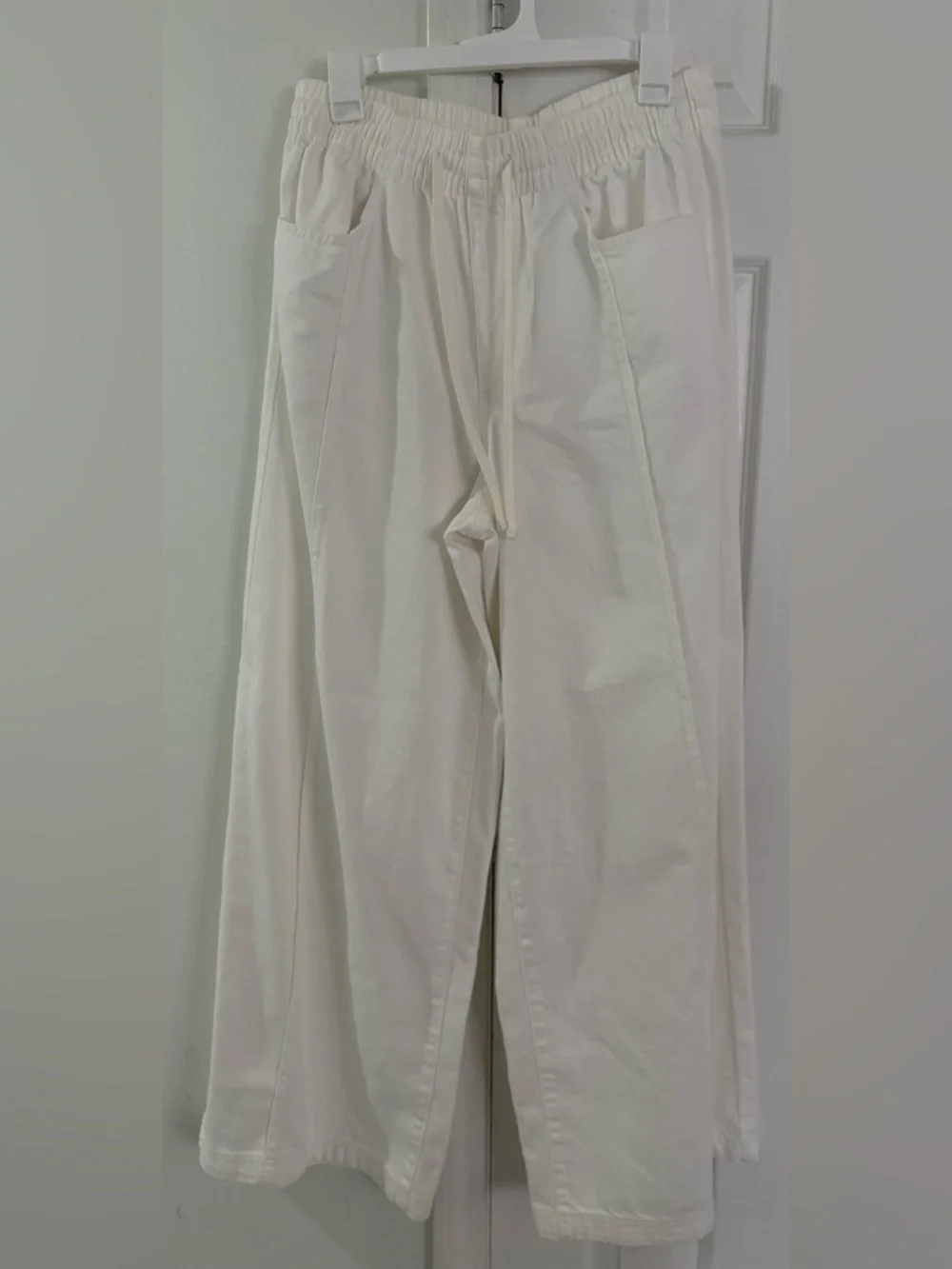 Universal Thread Cream Wide-Leg Drawstring Pants - Picture 1 of 4